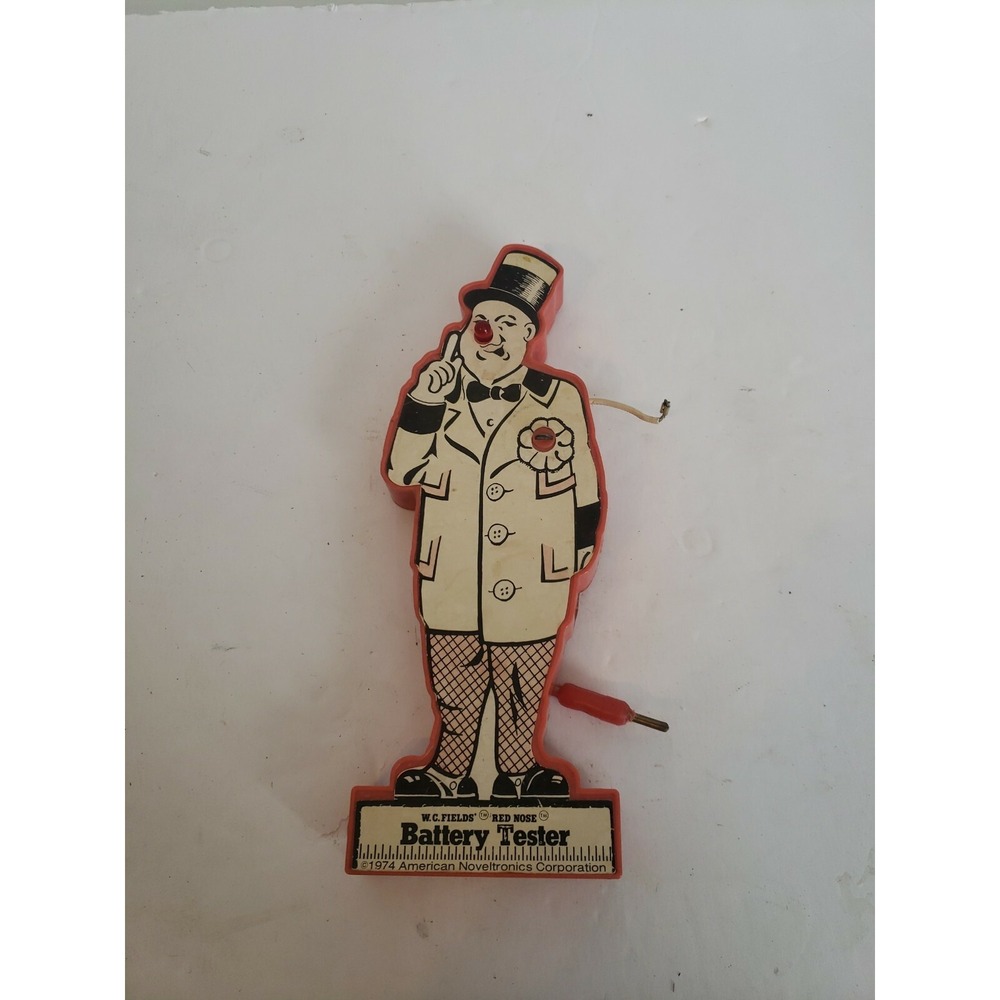 1974 W.C. Fields Red Nose Battery Tester American Noveltronics Corp Not Tested